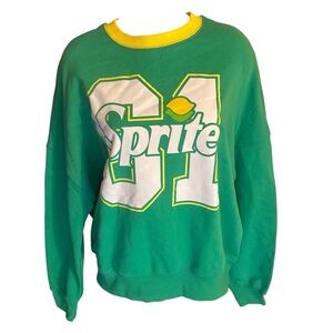 Green and Yellow Sprite Crew Neck Sweatshirt